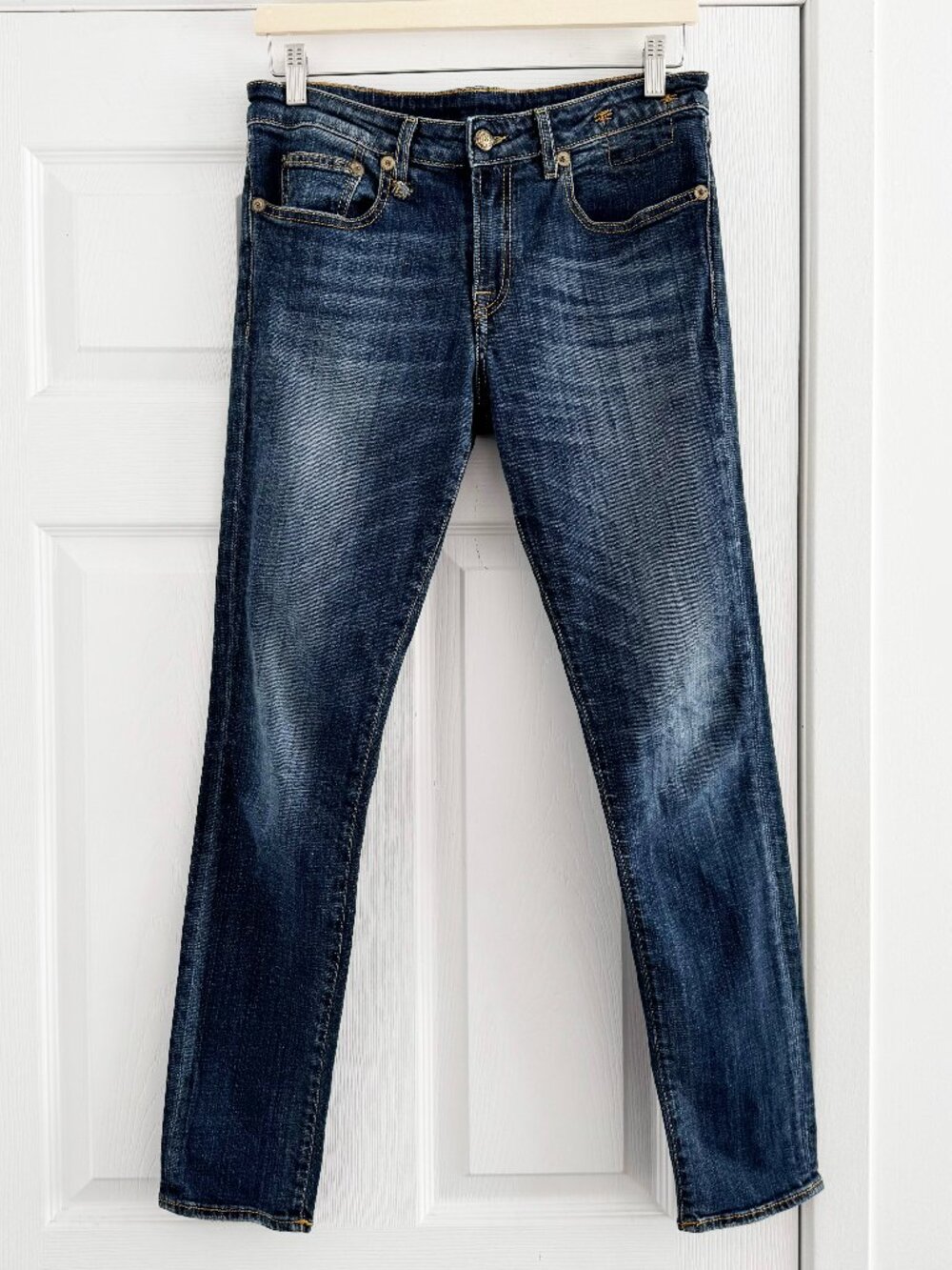 R13 Alison Crop Skinny in Blue Vintage, size 28